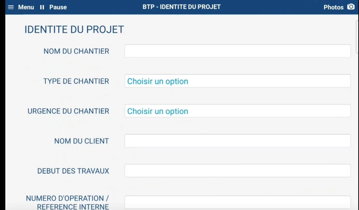 Aperçu de l’application Trackoe : Gestion des chantiers du bâtiment et des travaux publics